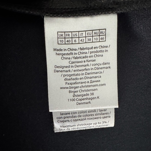 Rotate Birger Christensen Irina Faux Leather Knee Length Dress Puff Sleeves Sz 6 - Picture 9 of 12